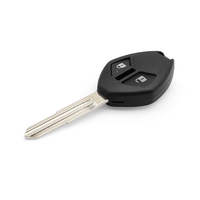 Coque de clé de voiture noire à 2 boutons, vierge, pour remplacement de clé intelligente, accessoire automobile, avec lame vierge, pour télécommande d'entrée sans clé