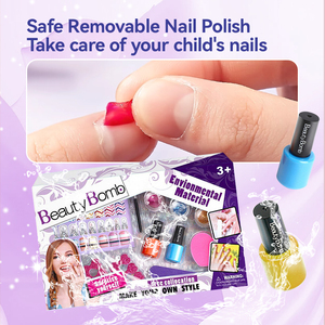 Ensemble de <span class=keywords><strong>salon</strong></span> d'art des ongles pour enfants Kit de vernis à ongles ensemble de manucure pour enfants non toxique pour les petites filles <span class=keywords><strong>jeu</strong></span> de <span class=keywords><strong>maquillage</strong></span> de beauté - Product Image 3
