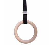 Anillas de Gimnasia Ajustables de Madera con Correas para Entrenamiento en Casa, Ejercicios de Peso Corporal y Fortalecimiento Muscular