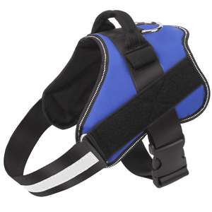 Harnes anjing, rompi anjing reflektif tanpa tarik, Harness hewan peliharaan dapat disesuaikan bersirkulasi dengan pegangan - Product Image 3