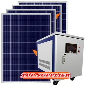 2021 5000 W Pannelli Solari 5kw Sistema Solare Sulla Griglia di 5000 watt Kit Completo Set di 110v 220v Per uso domestico