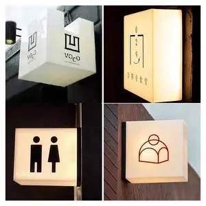 Led lightbox logo publicité acrylique Double Face Illuminé Lightbox acrylique boîte tête de porte lightbox enseigne