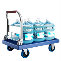 Chariot à plateaux pliable à quatre roues 110*65 Load King 750 kg, outils industriels, construction en acier portable, silencieux, chariot de courses