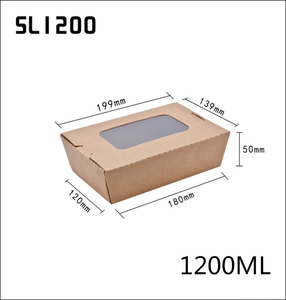 Caja de cartón para guardar fruta, fiambrera de papel Kraft de una sola ventana, varios tamaños - Product Image 6