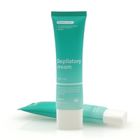 Tube souple en PE de 60 ml, vert dégradé, personnalisable, pour crème dépilatoire douce aux extraits végétaux, crème pour les mains, crème solaire