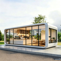 Offre Spéciale – Maison Capsule Modulaire Préfabriquée de Luxe Smart Apple Cabin avec Verre Panoramique pour Glamping Extérieur, Hôtel ou Pod de Resort