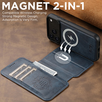 Étui de téléphone SUTENI pour iPhone 17 Pro Max, coque magnétique à chargement sans fil, support portefeuille avec porte-cartes en similicuir, compatible 16 Plus 15