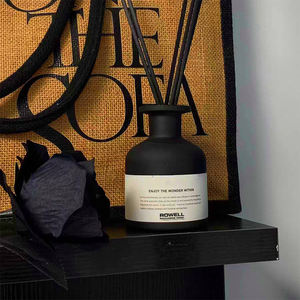 Venta al por mayor de lujo vacío redondo 100mL 120ml Aroma ámbar negro caña difusor botella de vidrio vacía 50ml - Product Image 2