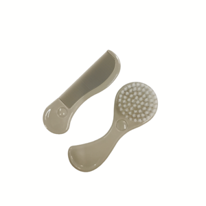 2pcs Pack <span class=keywords><strong>Kit</strong></span> de brosse à cheveux douce et de peigne pour bébé Ensemble de conception de douche de toilettage pour bébé - Product Image 1