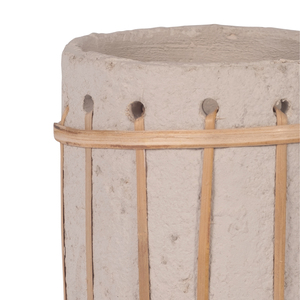 Vaso in ceramica testurizzata con design a corda, classico vaso per fiori per l'arredamento di soggiorno e camera da letto, stile boho. - Product Image 4
