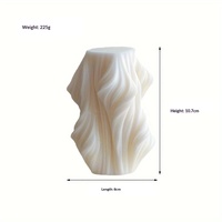 Bougie parfumée en forme de sculpture abstraite, texture ondulée 3D, pour décoration de table ou d'intérieur