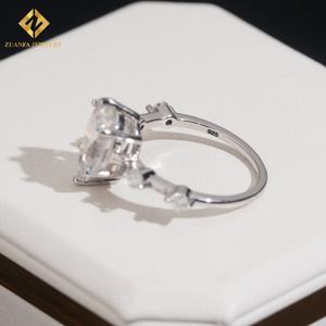 Anillo de Compromiso de Diamante con Corte de Pera, Joyería Fina al por Mayor, Plata de Ley 925, Anillo de Diamante Moissanita GRA VVS para Mujer - Product Image 5