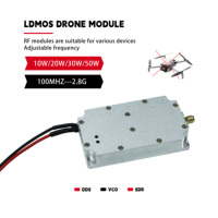 Modul RF Anti-Drone Berdaya Tinggi 20W Pita Lebar L-Band 433M Nirkabel 100W untuk Drone 100MHz-7.2G 10MHz-6GHz yang Dikendalikan Perangkat Lunak