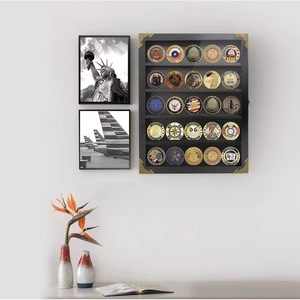 Wooden Medal <b>Display</b> Rack Rectangular 5 Layer Solid Wood Commemorative Coin Stand Multipurpose <b>Wall</b> Mount Storage - Product Image 4
