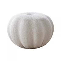 Pouf rond décoratif moderne en tissu, ottoman, pouf citrouille, pouf sac de rangement pour salon, hôtel et bureau