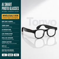 Lunettes de soleil avec caméra 8MP, transfert vidéo WiFi 6, reconnaissance d'image IA, lunettes audio, étanches IPX-5, commande vocale pour les sports de plein air