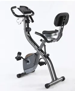 Bicicleta de ejercicio Plegable, portátil, Vertical, ajustable, respaldo, ciclismo, reclinable, estacionario, entrenamiento, bicicleta de ejercicio plegable