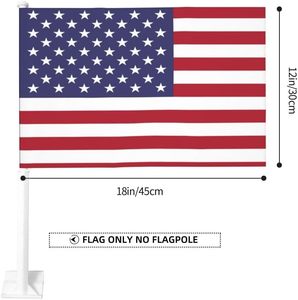 Индивидуальные двусторонние прямоугольные автомобильные флаги из полиэстера с вашим изображением/логотипом/текстом, мини-американский флаг для улицы - Product Image 3