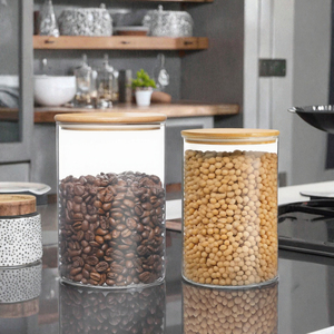 Large 55oz 1600ml Glass <b>Jar</b> Airtight Dishwasher Safe <b>Kitchen</b> <b>Storage</b> Canister <b>for</b> Cereal Pasta Sugar with Clip-on Lid - Product Image 3