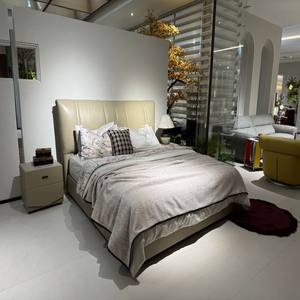 <span class=keywords><strong>Lit</strong></span> superposé traditionnel confortable et élégant Vonliva avec revêtement en cuir et structure en <span class=keywords><strong>bois</strong></span>, taille King - Product Image 3