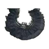 RYL Promotion Exceptionnelle : Tissu en Dentelle Française 3D Faite Main, Plissée, Volantée, pour Bordures et Accessoires de Robe