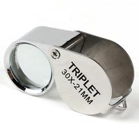 Wholesales Portable Folding Jewelry Loupe 30X 20X 10X Magnifying Glass Pocket Size Jewelry Magnifier Glasses Party Favors