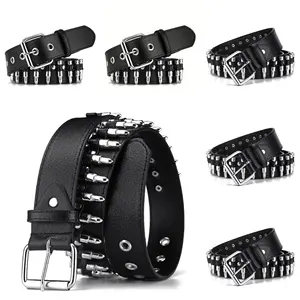 Custom United States male Rivet punk bullet head belt fashion bullet belt new women rivet belt