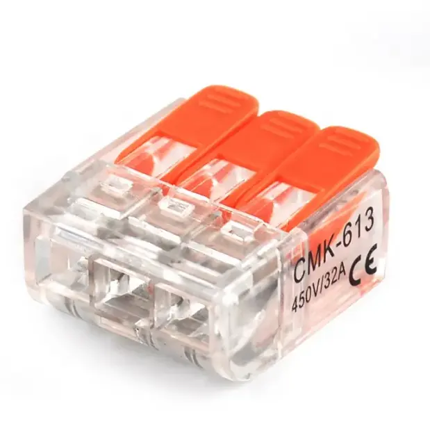 Plug in Fast Compact Splice Led Strip Lighting Connectors 32A PA66 Material Push in Quick Terminal Blocks Levier Connectors