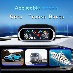 文乐新型通用汽车零件，带水温传感器电子仪表液晶2合1水平水温和电压表 - Product Image 3