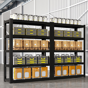 Estanterías de Acero sin Pernos, Estanterías de Almacenamiento para Herramientas, Estanterías de Supermercado para el Hogar, 5 Niveles Ajustables, Protección contra la Corrosión, Apilables - Product Image 6