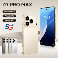 Nuevo I17 Pro Max, Teléfono Inteligente Mini Android de 5.0 Pulgadas, 4GB+128GB, en Inglés, Alemán, Francés, Español y Otros Idiomas