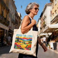 Sac fourre-tout en toile de coton personnalisé avec logo, 16x18 pouces, impression intégrale, écologique, recyclable, réutilisable, promotionnel, tendance