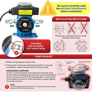 TheMiLiO Instant Hot Water Recirculation Pump Kit 15PBG-6 With <b>Timer</b> For Household Use - Product Image 2