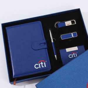 ชุดของขวัญสำหรับผู้บริหาร: สมุดโน้ตพร้อมแบรนด์, ปากกา, ที่ใส่บัตร, พวงกุญแจ และแฟลชไดรฟ์ - ของขวัญสำหรับองค์กรที่สมบูรณ์แบบ - Product Image 3