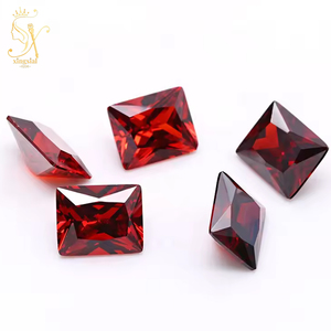 Zirconia Cubica Sintetica Taglio Baguette 5A, Pietra Preziosa Rossa Granato, 3x6mm 15x20mm, Vendita all'Ingrosso - Product Image 2