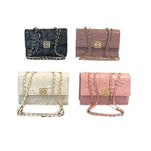 Bolso de mezclilla personalizado con logotipo bordado, bolso de mensajero para mujer, bolso con solapa y cadena, bolso de mano. - Product Image 4