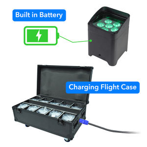 بطارية RGBWA + Uplights قابلة لإعادة الشحن لاسلكية 6*18 وات تعمل بالطاقة DMX512 يعمل بالتطبيق بالتحكم عن بعد وتنشيط الصوت - Product Image 5