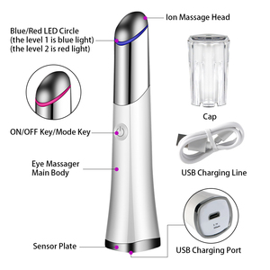 Tongkat pemijat mata elektrik Anti Penuaan, pena pijat mata foton <span class=keywords><strong>LED</strong></span>, tongkat pemijat mata elektrik, vibrasi panas - Product Image 3