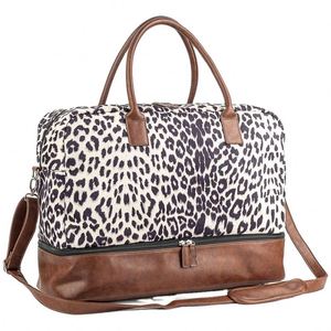 Bolso de lona de lujo para mujer, estilo duffel, para viajes de fin de semana, con compartimento para zapatos, de fábrica BSCI. - Product Image 1