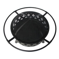 Garife GM10102 Vente chaude Brasero d'extérieur à bois avec écran anti-étincelles, grille à bois, pique à feu, en acier rond