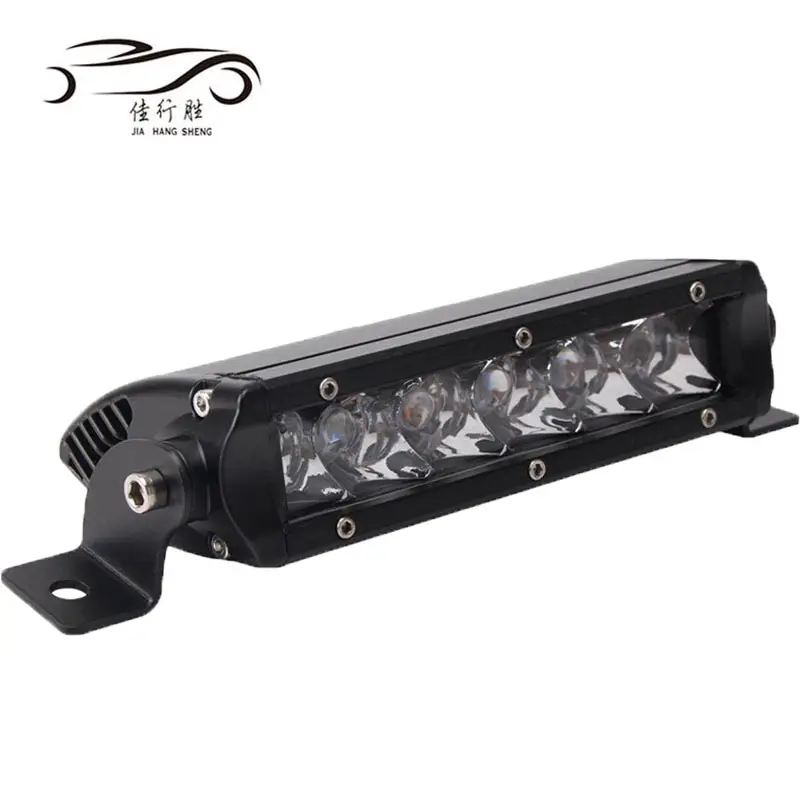 ไฟ LED แบบแถวเดียว18W 6นิ้วไฟหน้ารถบรรทุกแบบบางมากสำหรับ Jeep Wrangler Jl