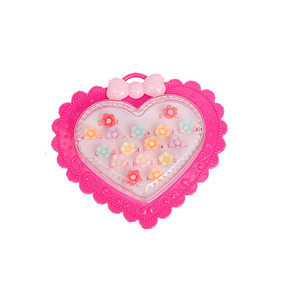 Heart Shape Jewelry Box For Girls Pink And Rose Red Customizable Storage Case With Bowknot Design - Product Image 5