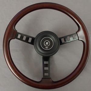 Volante de madera auténtica hecho a mano, accesorios de coche clásicos - Product Image 5
