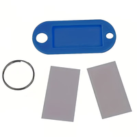 Porte-clés en plastique avec anneau fendu et fenêtre pour étiquette, idéal pour l'étiquetage des clés, des bagages, l'organisation de bureau et la gestion des clés d'hôtel