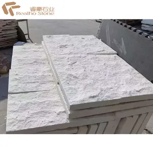 Paving Tile Of White Sandstone For Wall Cladding