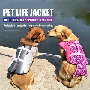Giubbotto Salvagente per Cani da Nuoto Esterno Classico Lusso Durevole Leggero Alta Galleggiabilità Impermeabile Stampa 600D Moda Estiva per Animali Domestici - Product Image 4