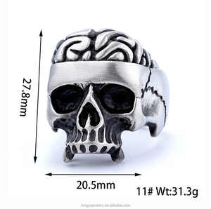 Thép không gỉ kim loại nặng cướp biển Thiết kế vòng sọ, Cổ & xỉn màu miễn phí cho lễ hội âm nhạc & vẻ hợp thời trang - Product Image 6