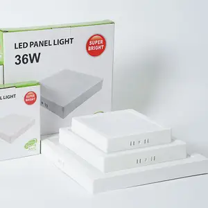 Prezzo di fabbrica illuminazione per interni superficie da incasso sottile rotondo quadrato Led pannello luminoso per soffitto Home Office