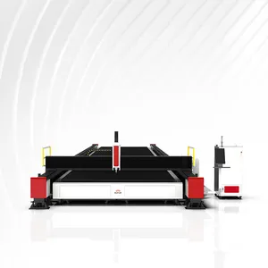 Mesin pemotong logam 16030 w Laser serat Cnc 3000 untuk industri pemotong kuningan 6KW 8KW 12kW
