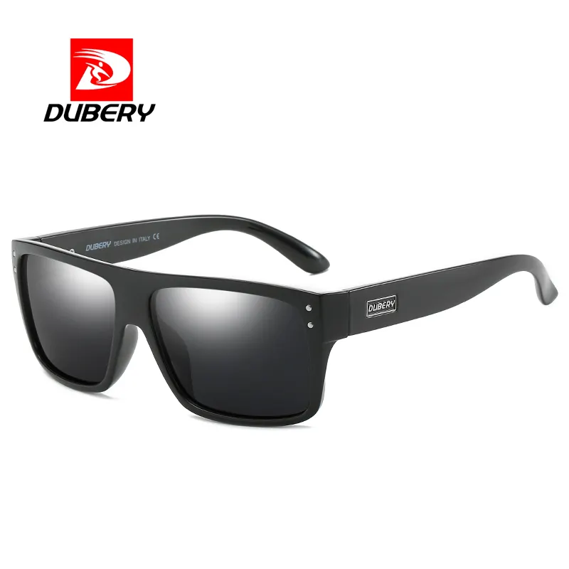 DUBERY – lunettes de soleil rectangulaires à monture noire pour hommes, verres polarisés unisexes pour l'été, tendance 2023, uv 100